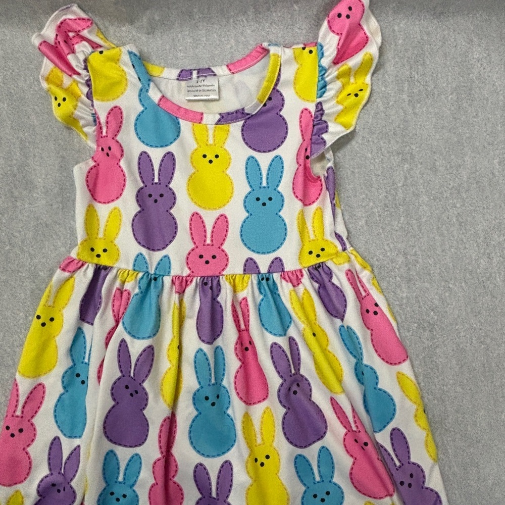Playful Bunny Print Dress  work for pictures only   ….